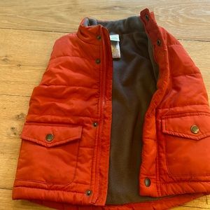 18m orange puffer vest